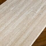 Minimalist design coffee table in unbleached travertine stone