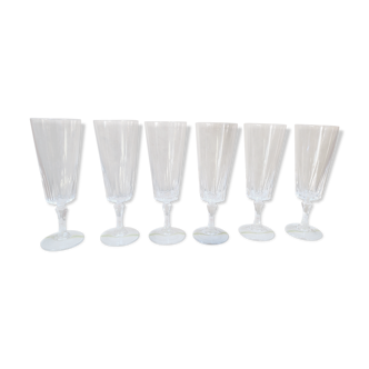 Champagne flutes in bow crystal model Versailles