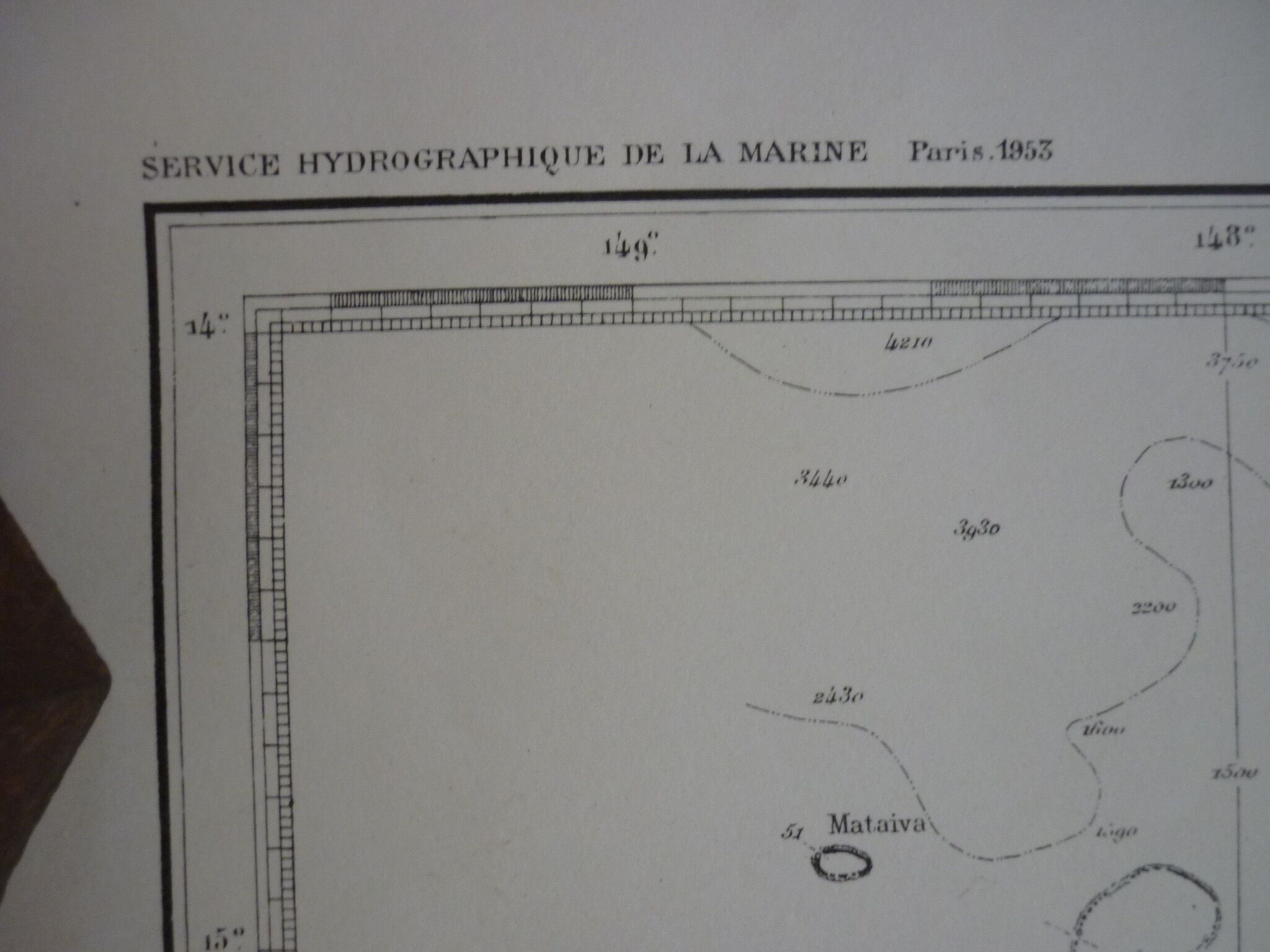 Map ocean pacific - tuamotu archipelago