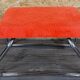 1960s 1970s Ottoman Footstool with Ladder Space Age Orange