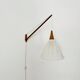 Danish Adjustable Oak Wall Lamp by Uno and Östen Kristiansson