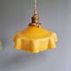 Trio of Art Deco pendant lights in colored opaline glass, 1930s