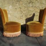 Paire de fauteuils crapaud