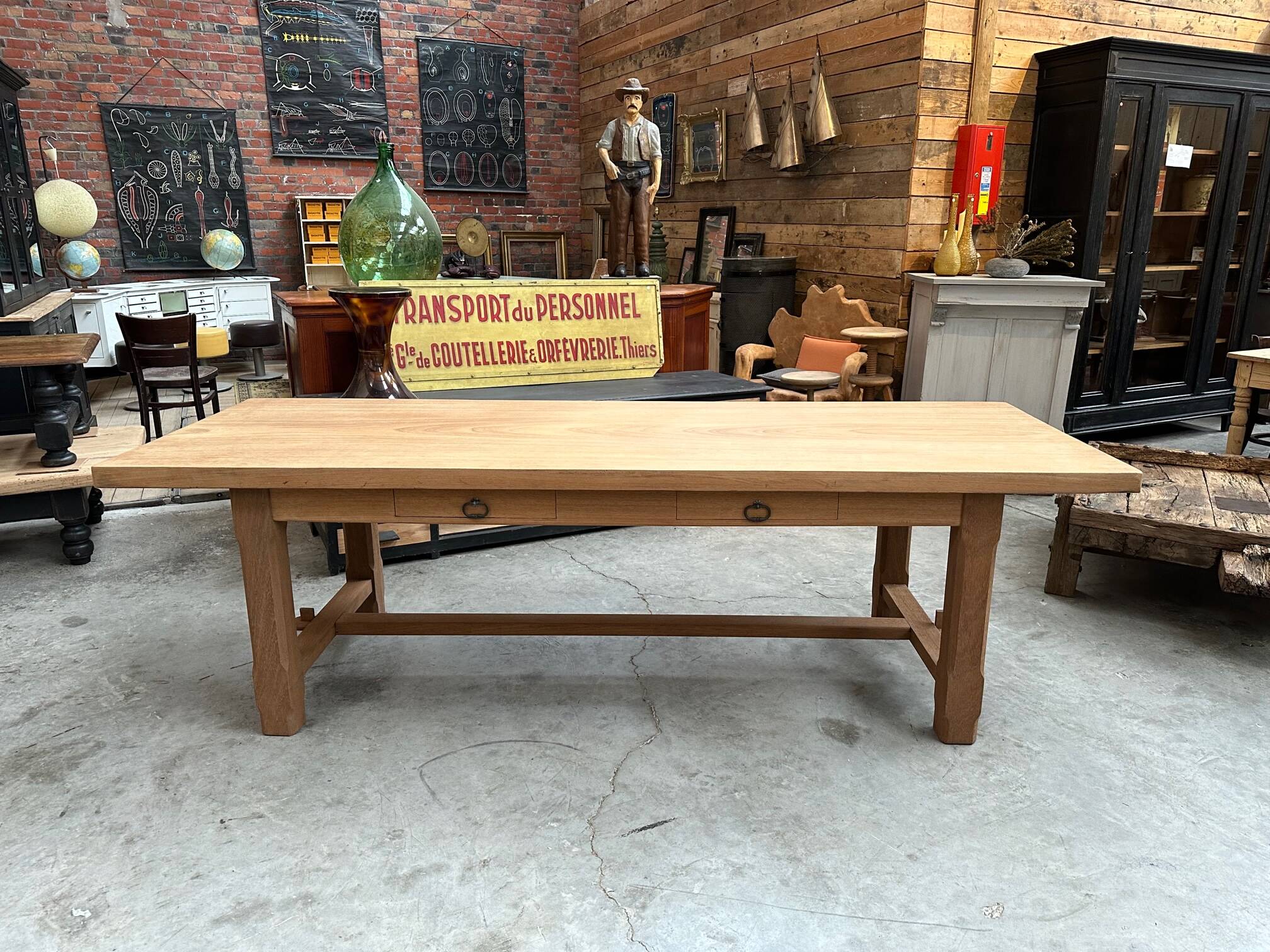 Solid mahogany farm table
