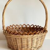 Set of 2 vintage rattan baskets