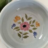 Duo of flowery caquelons