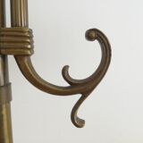 1960s brass and glass table lamp vintage