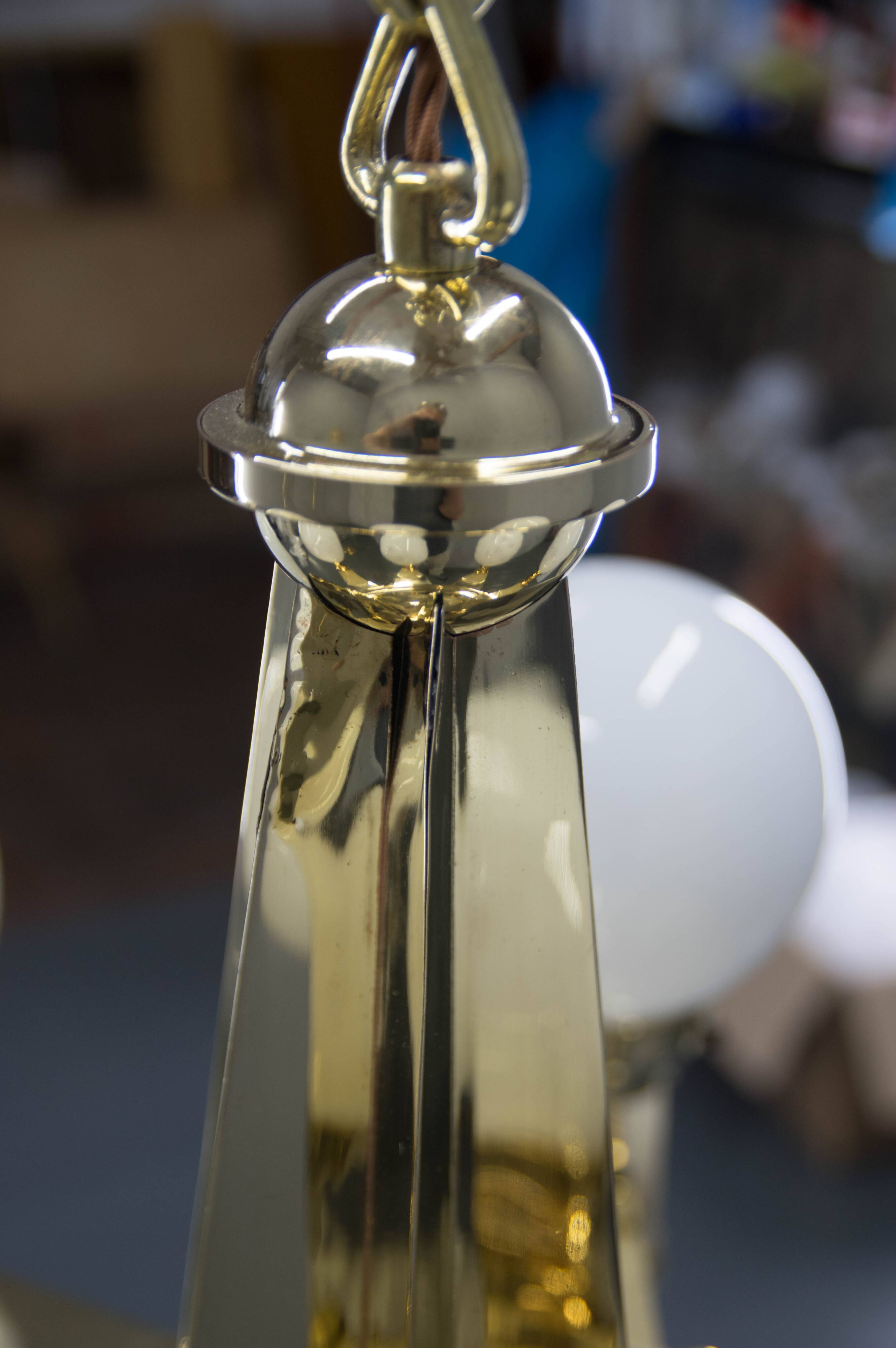 Rare Art Nouveau Chandelier by Emil Kralik for Vulkania, 1920s