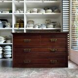 Commode anglaise Hobbs & Co 4 tiroirs en bois foncé