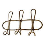 Vintage rattan coat rack 1970