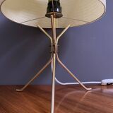 Brass lable lamp with round shade 1960s