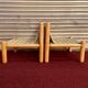 Pair of 1970s/80s armchairs in natural wood