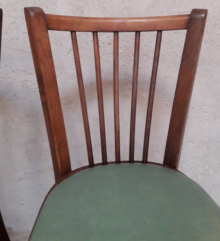 Pair of Baumann bistro chairs n°12