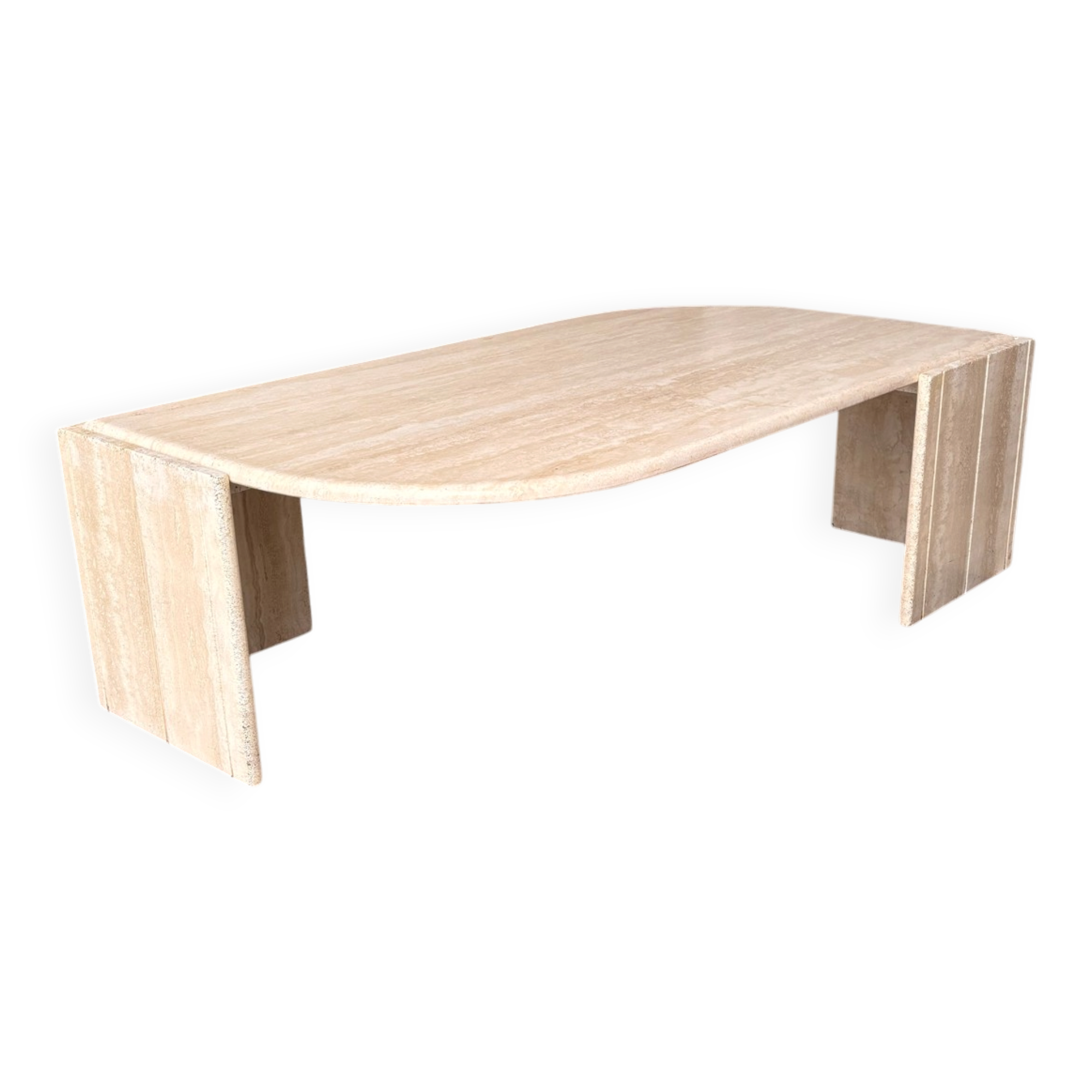 Vintage coffee table in travertine