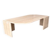 Table basse vintage en travertin