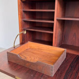 Vintage bookcase rosewood with flapdoor