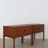 Scandinavian Teak Nightstands by Kai Kristiansen for Aksel Kjersgaard, Denmark, 1960s, Set of 2