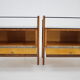 1960s pair of restored bedside tables, czechoslovakia