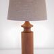 Grandes lampes de table danoises en teck des années 50, ensemble de 2