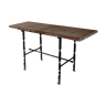 Craft table, wooden and wrought iron XIX