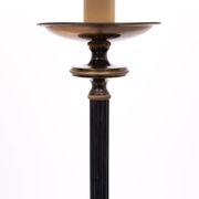 French tripod green and brass Floor lamp 1950s