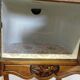 Antique wooden bedside table