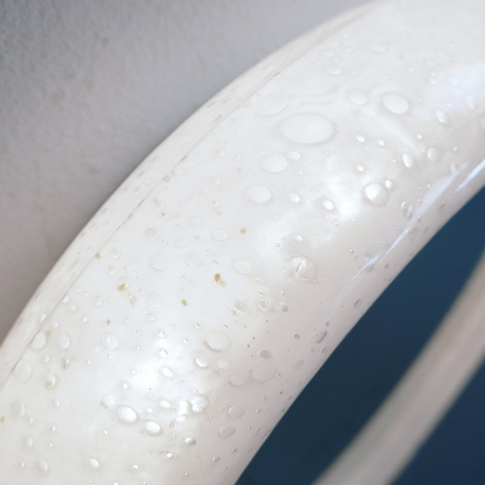 Vintage illuminated mirror in bubbled glass by Limburg - 1970s