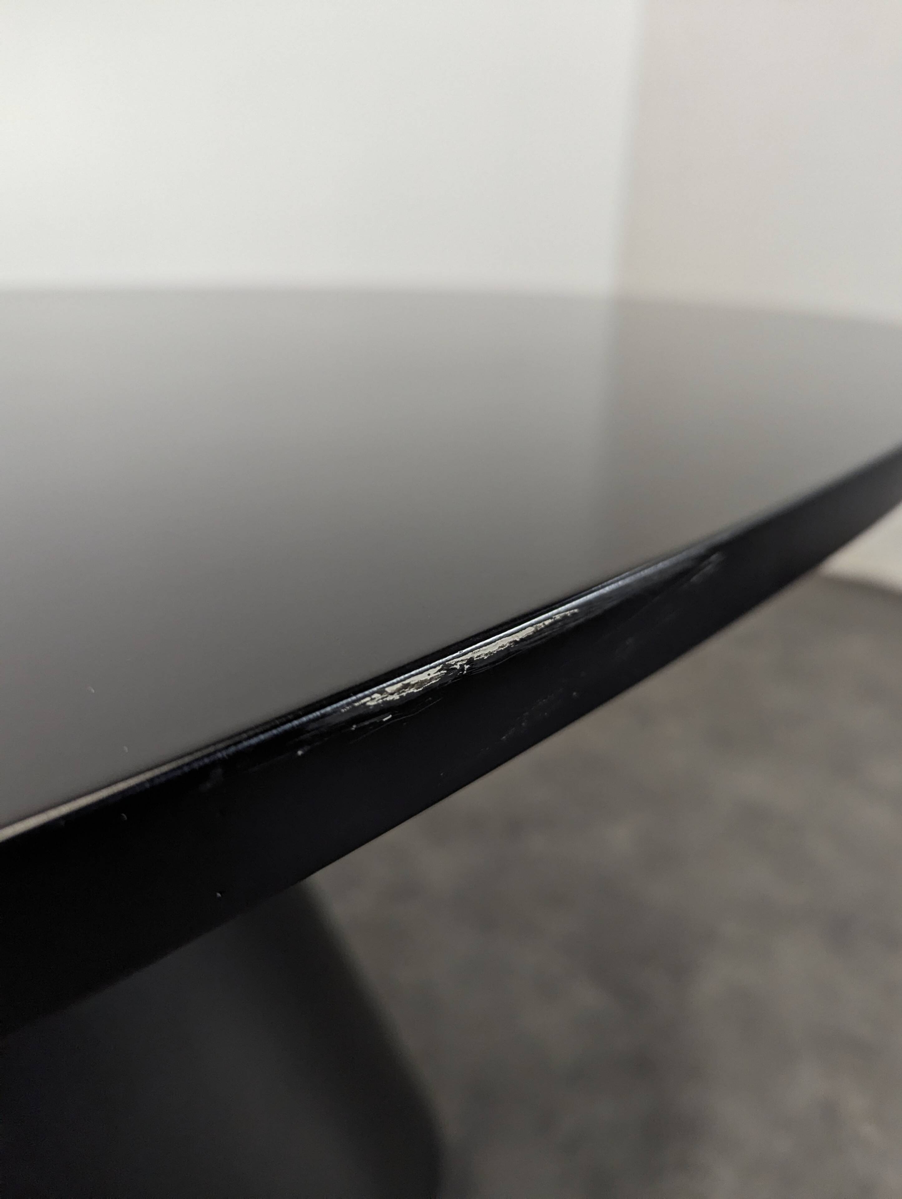 Wood and fiberglass dining table