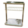 Brass and glass side table, italy, 1970s