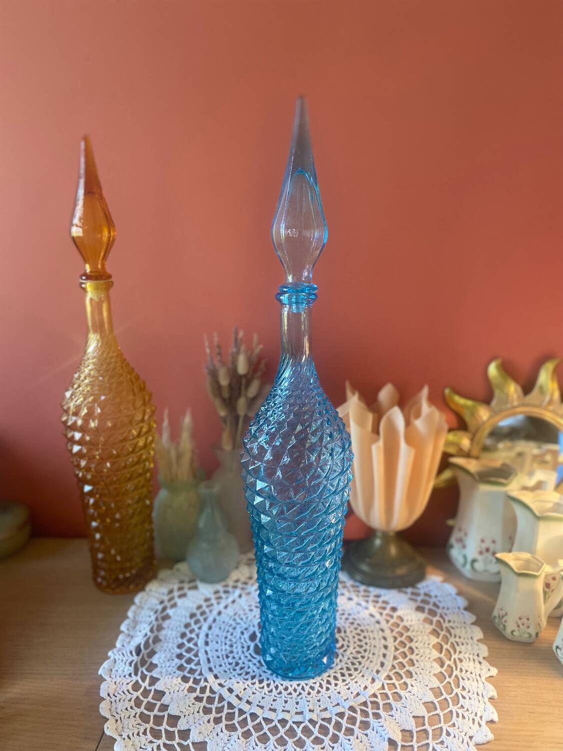 Large turquoise bottle