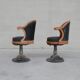 Paire de chaises de bureau pivotantes antiques 'Captain’s'