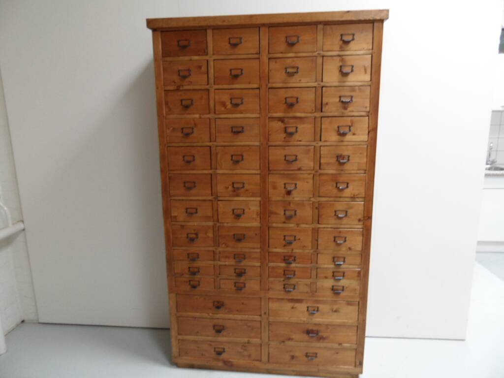 Vintage apothecary cabinet with 50 drawers