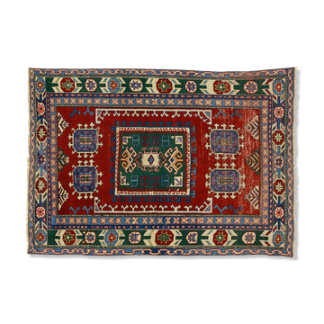 Anatolian handmade vintage rug 185 cm x 132 cm