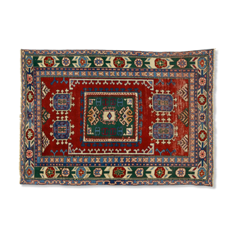 Anatolian handmade vintage rug 185 cm x 132 cm