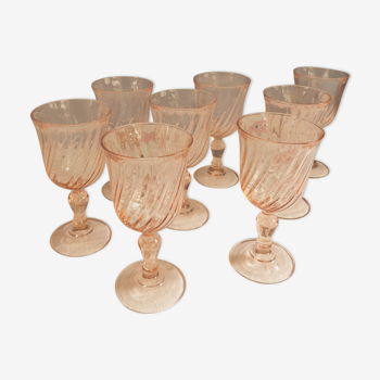 Set of 8 Rosaline glasses from Luminarc