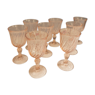 Set of 8 Rosaline glasses from Luminarc