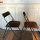 Pair of folding chairs chrome
