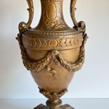 Vase cassolette regulated patina bronze vintage
