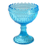 Vintage Iittala Marimekko Aqua Blue Pedestal Bowl - Finnish Design