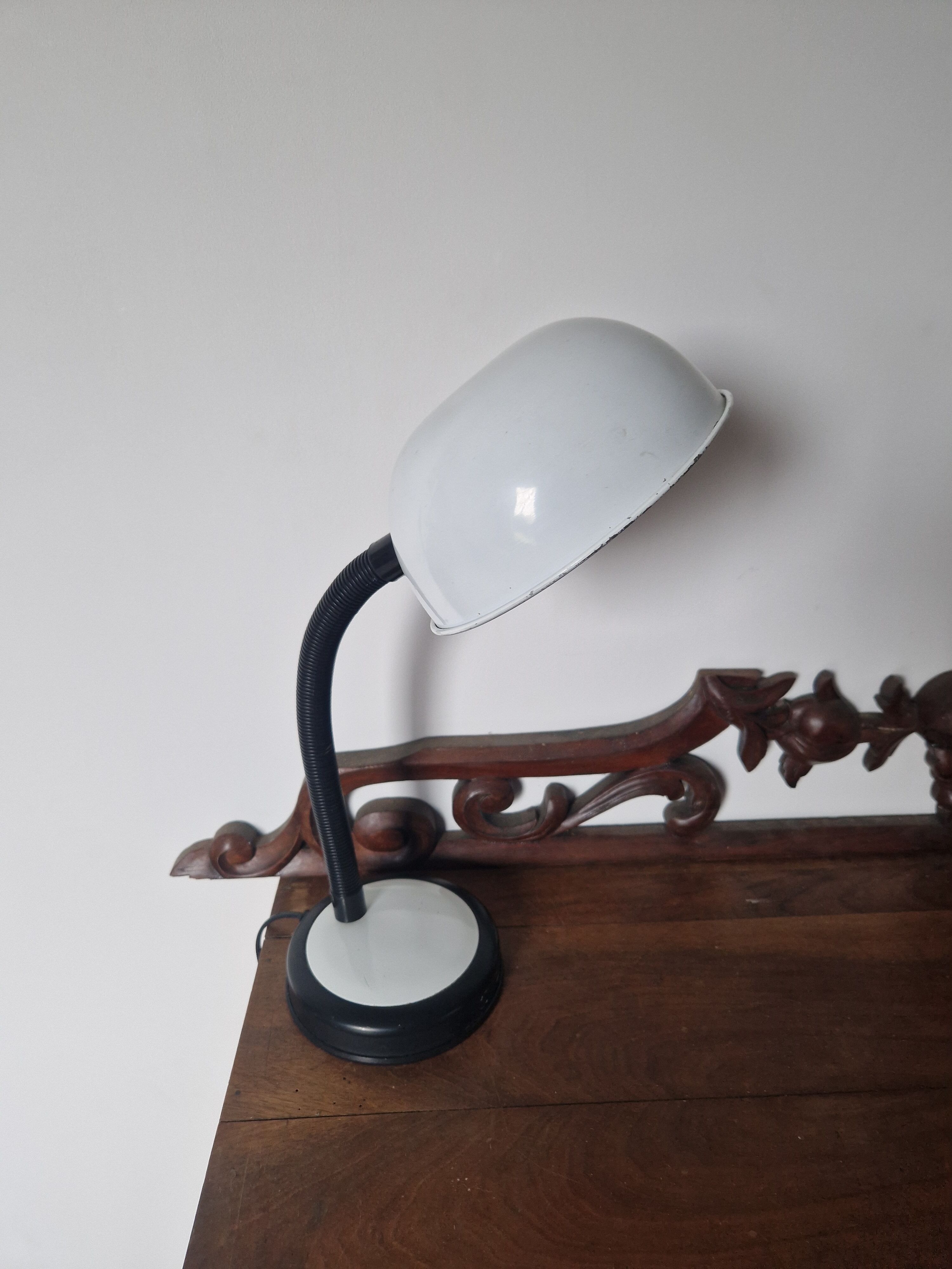 Black and white vintage desk lamp