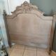 Tete de lit ancienne en bois peint