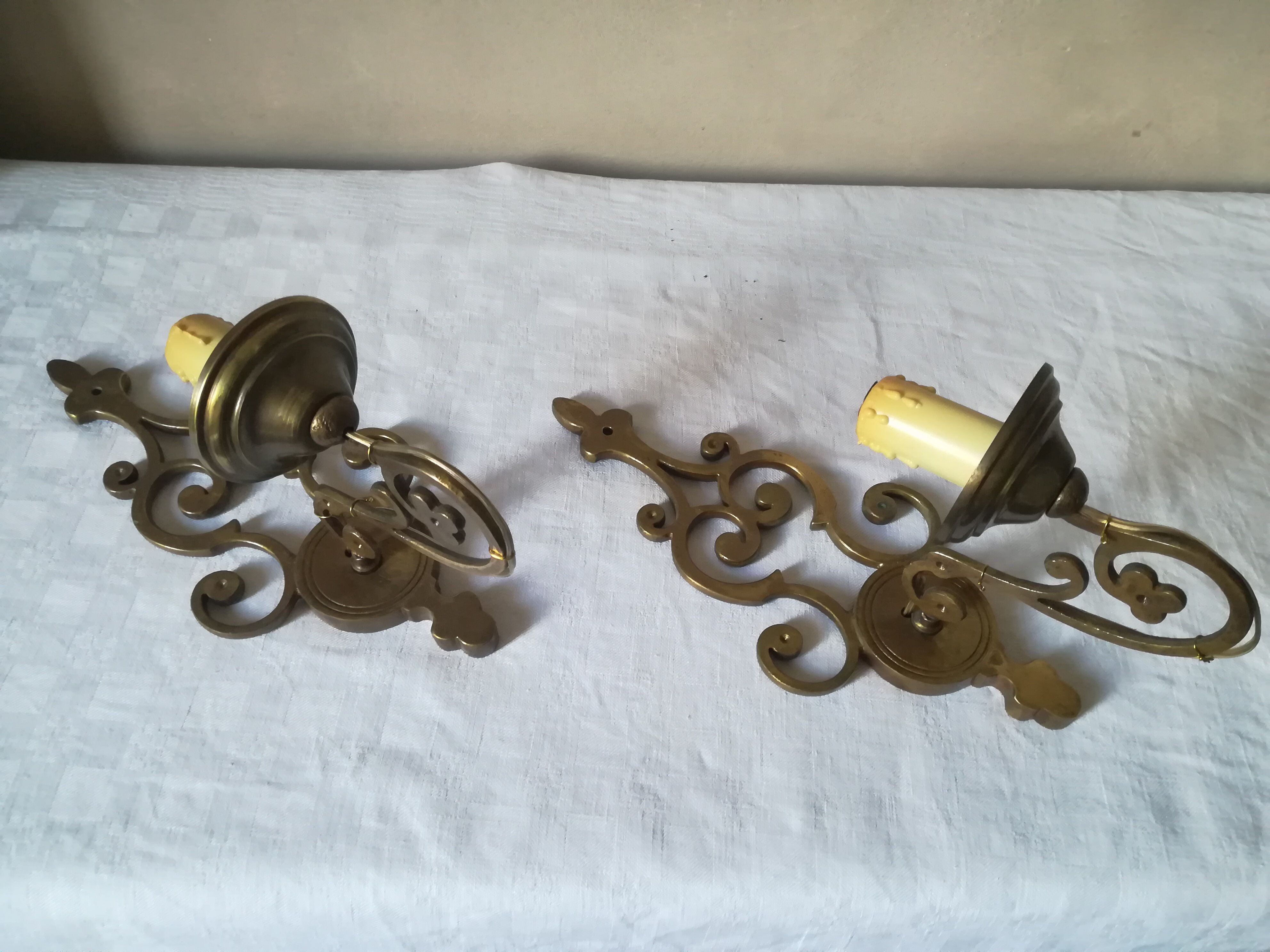 Brass sconces