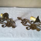 Duo d'appliques en laiton