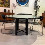 Glass dining table, 1980