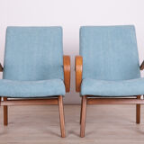 Vintage Model 53 Lounge Chairs by Jaroslav Smidek for TON, 1960s, Set of 2