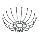 Vintage chrome metal fruit bowl