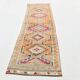 3x12 Pale Orange & Pink Vintage Wool Runner Rug, 86x352Cm