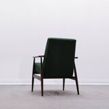 1960 Henryk Lis Mid Century Armchair in Green Tweed