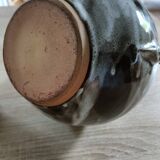 Handmade teapot in flamed stoneware