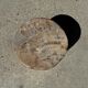 Small side table in white, grey, beige petrified wood H28 D18 - 3330